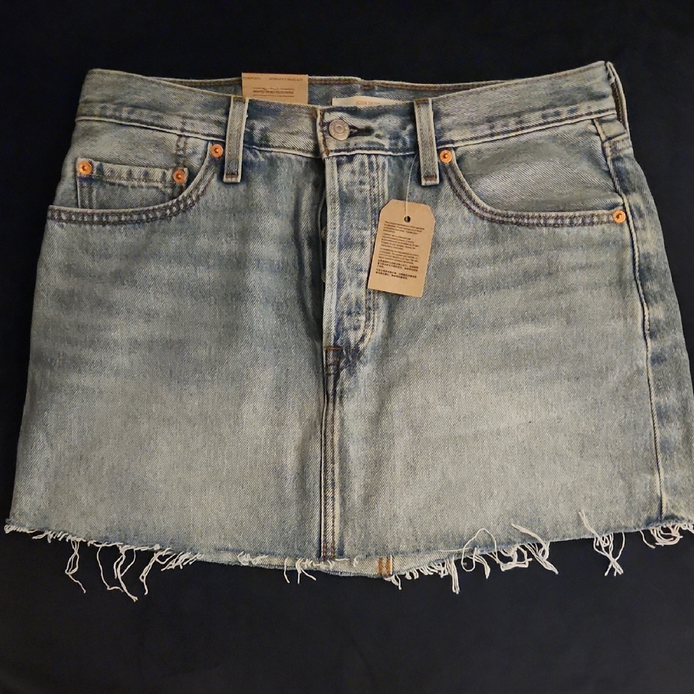 Levi's Light Blue Denim Mini Skirt